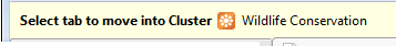 Adding Cluster Tab